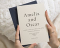 Ivory Wedding Invitations with Navy Envelopes, Minimalist Wedding Invites, Elegant Typography Stationery, Personalised