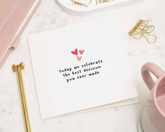 Anniversary Card for Husband, Wife, Funny Anniversary Card, Romantic Card for Him, Her, Best Friend, Simple Anniversary Card