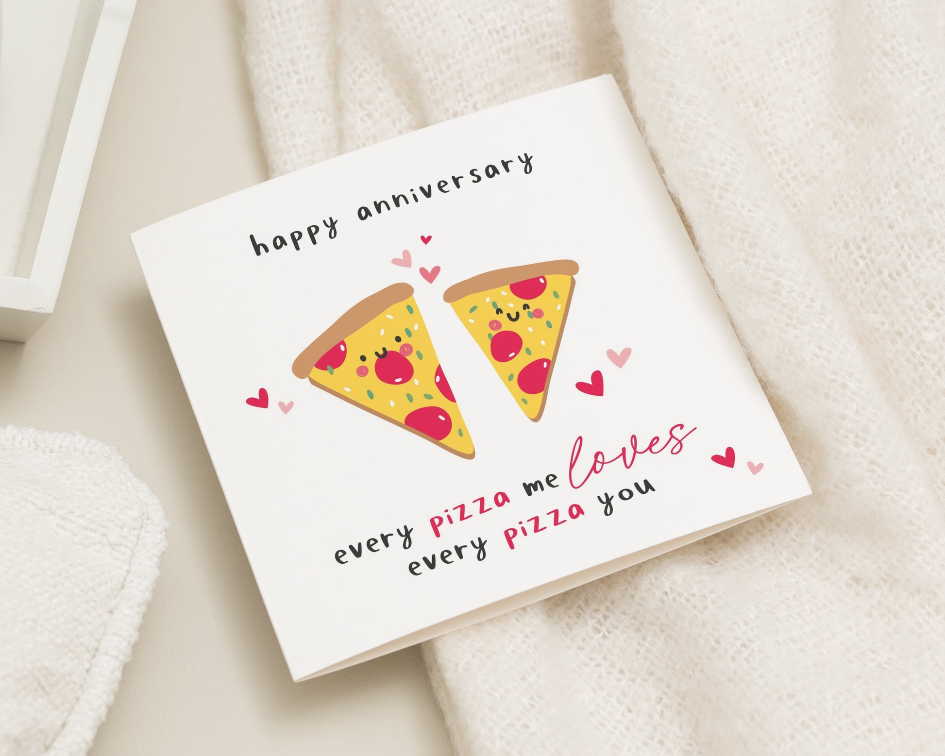 Anniversary Card, Funny Anniversary Card, Cute Pizza Card, Anniversary Card for Him, Anniversary Card for Her, Romantic Card