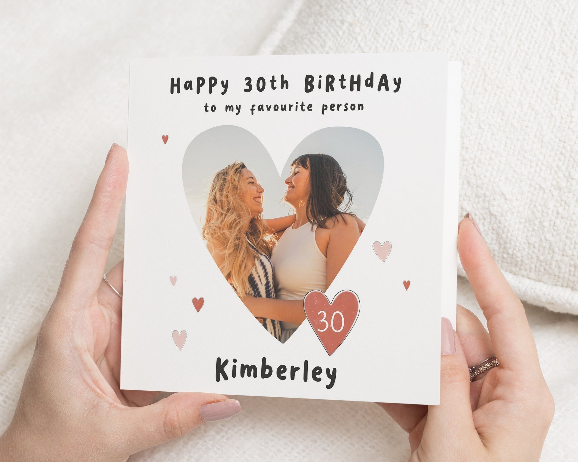 30th Birthday Card, Personalised Birthday Card, Photo Birthday Card, Birthday Card for Her, Best Friend Birthday Card, Friend Card