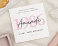 40th Birthday Card for Her, Personalised Birthday Card, Custom Age Card, Birthday Card for Mum, Friend, Daughter, Women