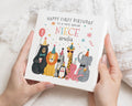 Personalised 1st Birthday Card for Niece, First Birthday Card for Girl, Safari Animal Birthday Card, Cute Jungle Birthday Card