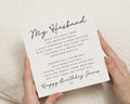 Birthday Card for Husband, Husband Birthday Card, Poem Birthday Card, Personalised Birthday Card for Him, Romantic Birthday Card