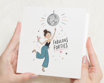 40th Birthday Card for Her, Forties Birthday Card, Birthday Card for Friend, Best Friend Birthday Card, Funny Birthday Card for Women