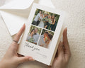 Personalised Wedding Thank You Cards, Photo Wedding Thank You Card, Folded Wedding Thank You Cards, Simple Photo Collage Thank You Card
