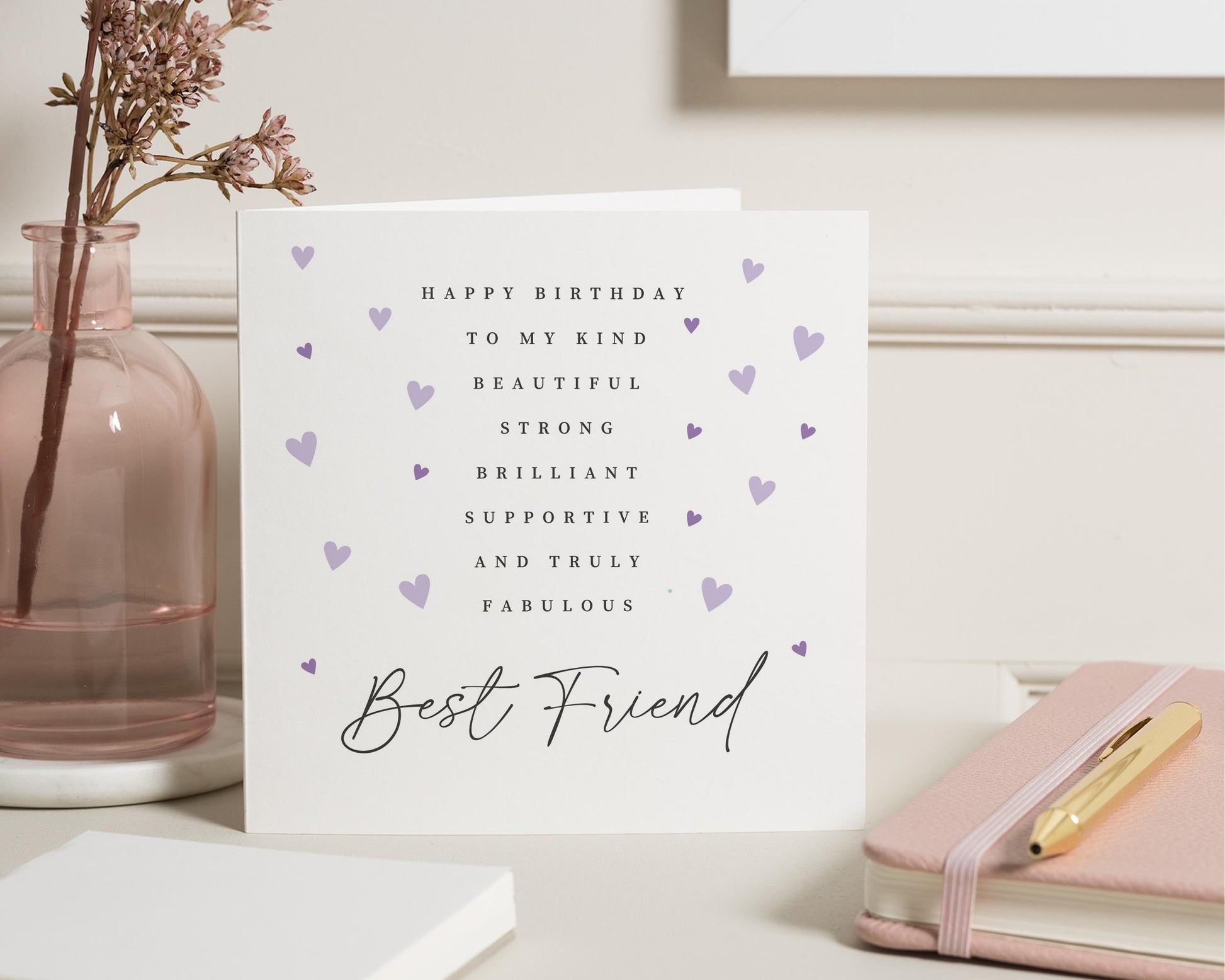 Birthday Card for Best Friend, Best Friend Birthday Card, Birthday Card for Her, Cute Birthday Card, Personalised Friend Card