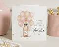 30th Birthday Card, Personalised Birthday Card for Her, Champagne Card, Birthday Card for Friend, Birthday Card for Daughter