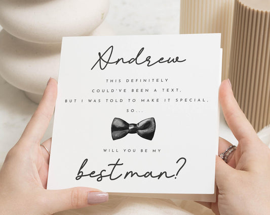 Will You Be My Best Man Card, Best Man Proposal Card, Wedding Card for Him, Personalised Best Man Card, Funny Best Man Card