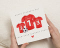 Fathers Day Card Dad, Personalised Fathers Day Card, Football Shirt Card, Fathers Day Card from Kids, Dad Fathers Day Card, Biggest Fans
