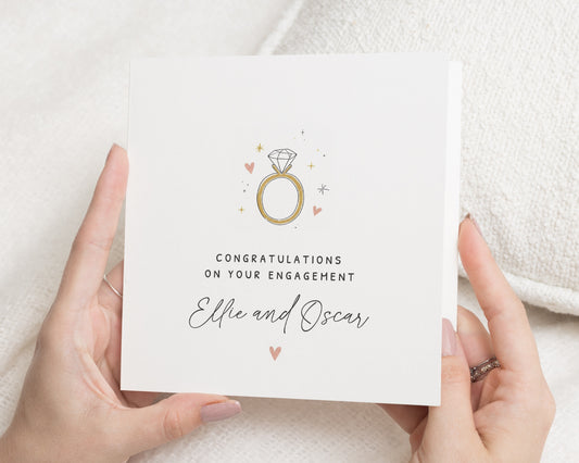 Personalised Engagement Card, Congratulations Engagement Card, Engagement Card for Couple, Wedding Proposal Card, Custom Engagement Card