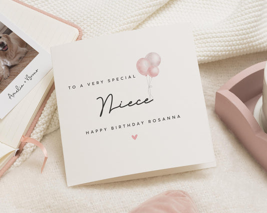 Birthday Card for Niece, Niece Birthday Card, Personalised Birthday Card, Birthday Card for Girl, Special Niece Birthday Card