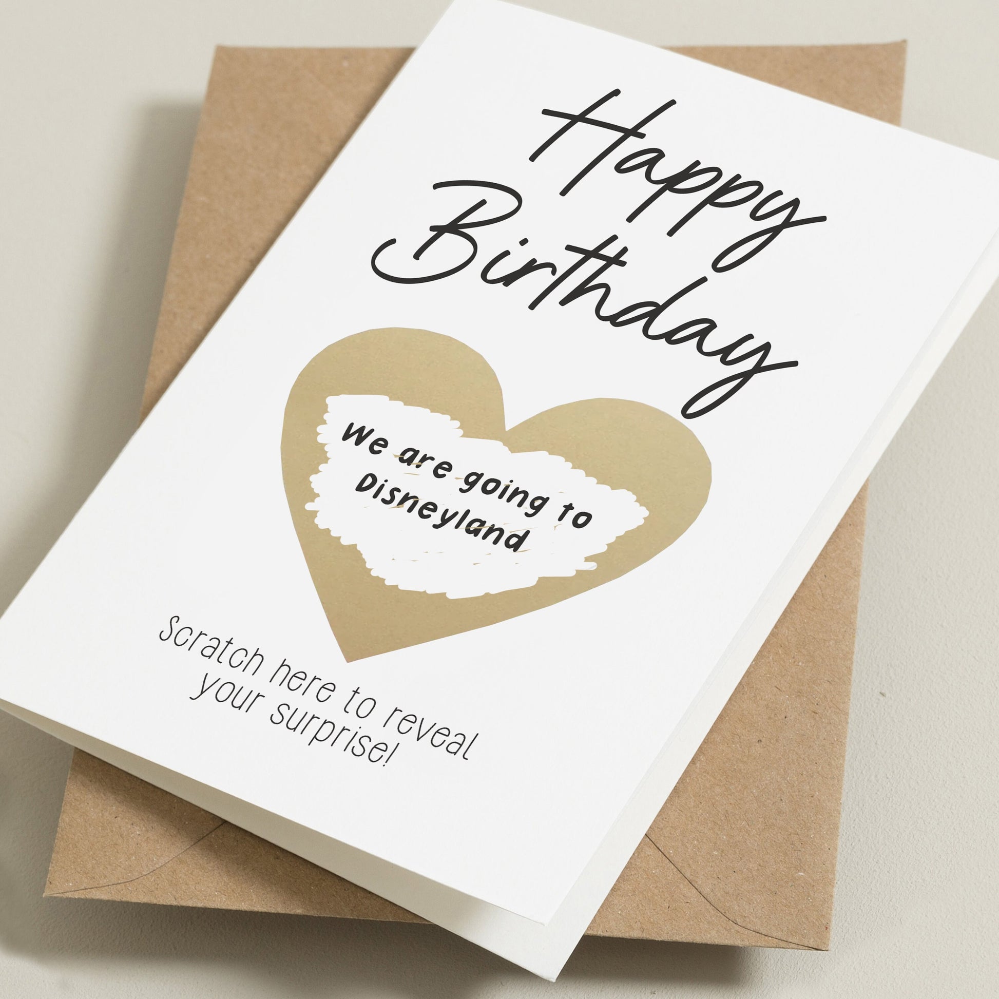 Surprise Scratch Reveal Birthday Card, Disney Land Surprise, Scratch Card For Birthday, Scratch Birthday Reveal Card For Boyfriend, Gift