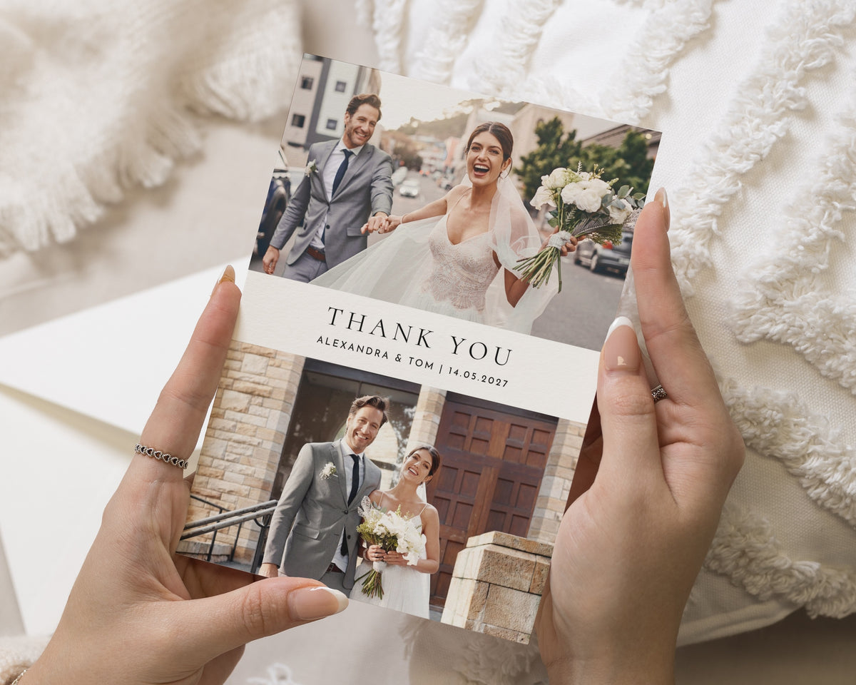 Personalised Wedding Thank You Cards, Photo Wedding Thank You Card, Wedding Thank You Cards, Simple Thank You Cards, Thank You Card