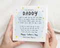 Fathers Day Card for Daddy, Personalised Fathers Day Card from Child, Cute Poem Card for Dad, Custom Daddy Card, Fathers Day Card UK