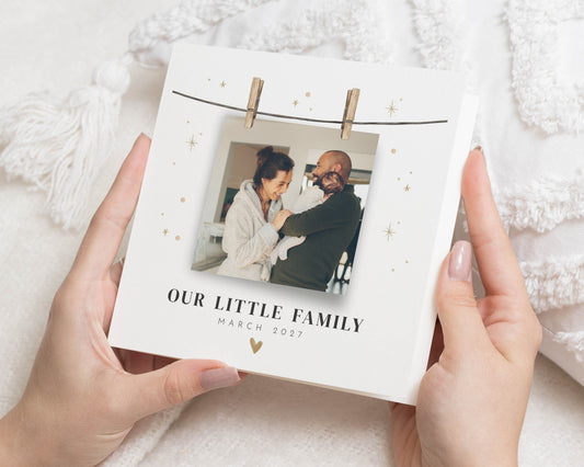 Personalised New Baby Card, New Baby Photo Card, Baby Congratulations Card, New Baby Cards, New Parents Card, Family Photo Card, Baby Card