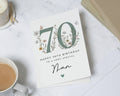 70th Birthday Card for Nan, Nan 70th Birthday Card, Floral Birthday Card for Grandma, Birthday Card for Her, Seventieth Birthday Card