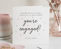 Engagement Card, Personalised Engagement Card, Congratulations Card, Engagement Card for Couple, Engaged Card, Custom Name Card