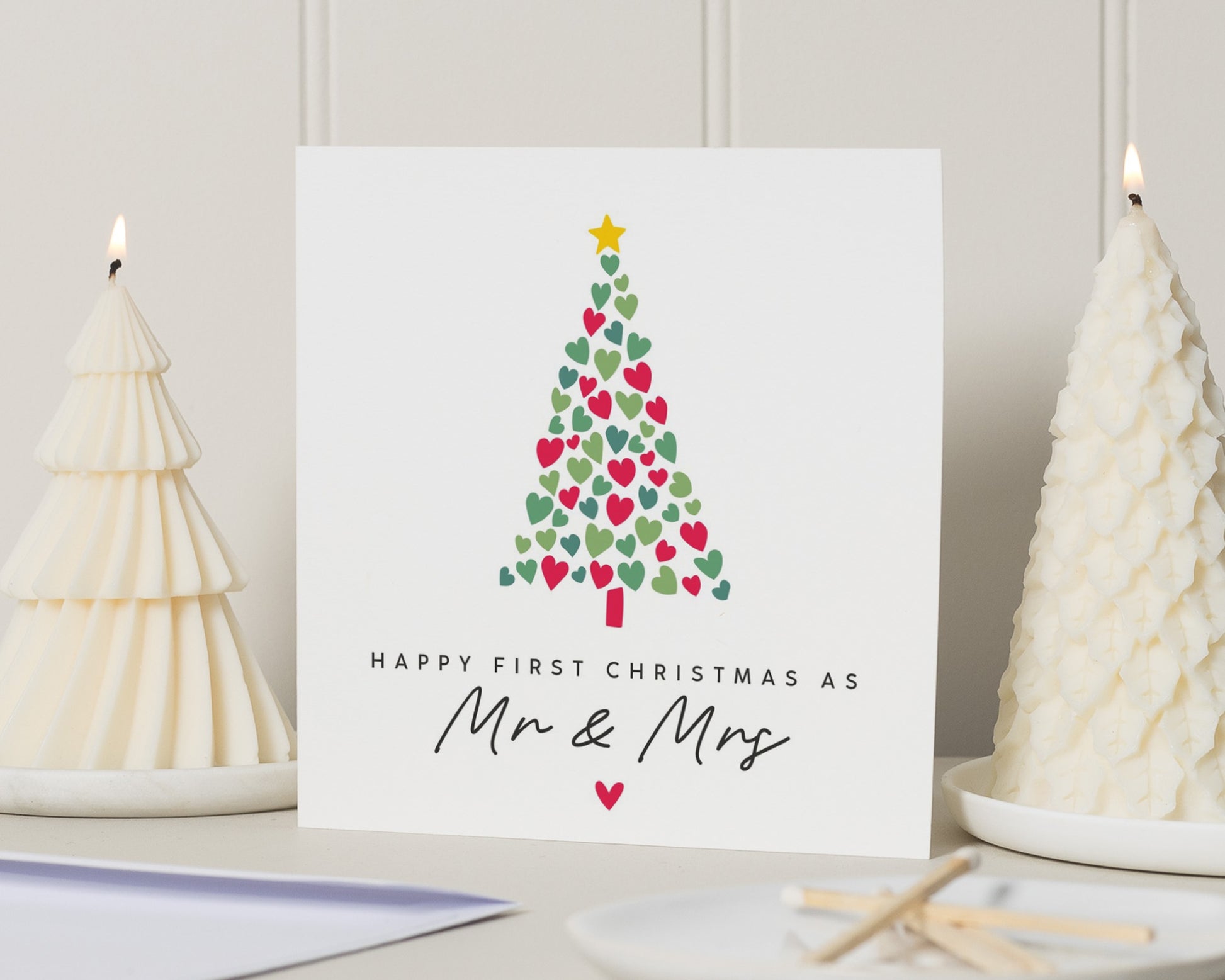 First Christmas Card for Couple, Mr and Mrs Christmas Card, Newlywed Christmas Card, Personalised First Christmas Card