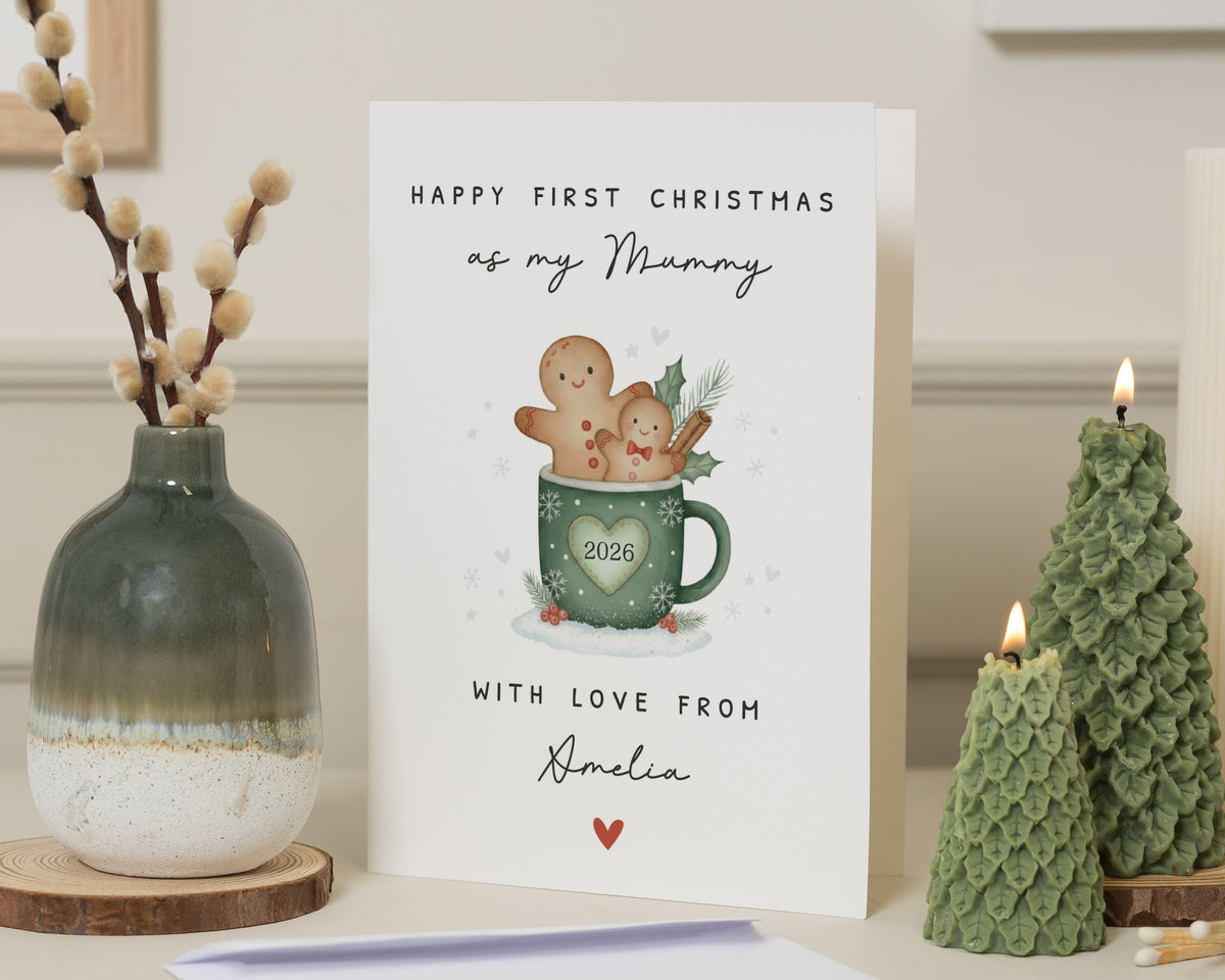First Christmas as Mummy Card, 1st Christmas Card for Mum, Christmas Card from Baby, New Mum Card, Personalised Mummy Christmas Card