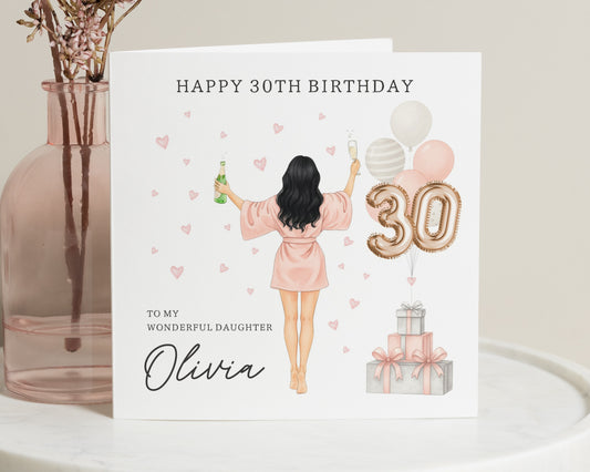30th Birthday Card for Daughter, Personalised Birthday Card, Birthday Card for Her, Daughter Birthday Card, 30th Birthday Card