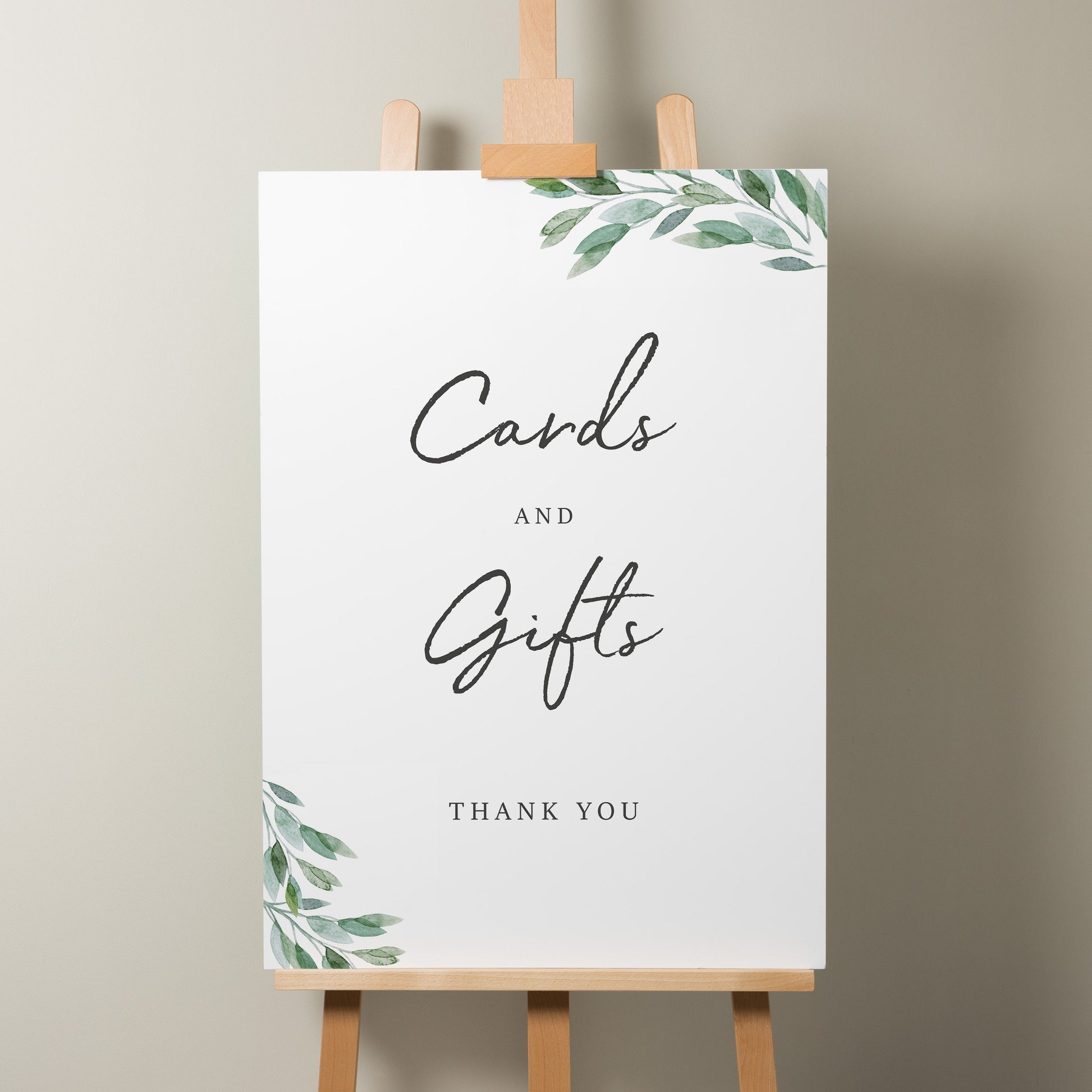 Botanical Greenery Wedding Cards and Gifts Sign, Cards Wedding Sign, Gifts Wedding Sign, Wedding Signage, Foliage &#39;Callista&#39;