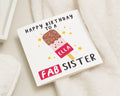 Birthday Card for Sister, Personalised Sister Birthday Card, Fab Sister Birthday Card, Cute Birthday Card for Her, Ice Lolly Card