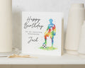 Birthday Card for Grandson, Personalised Football Birthday Card, Grandson Birthday Card, Custom Name Age Card, Boys Birthday Card