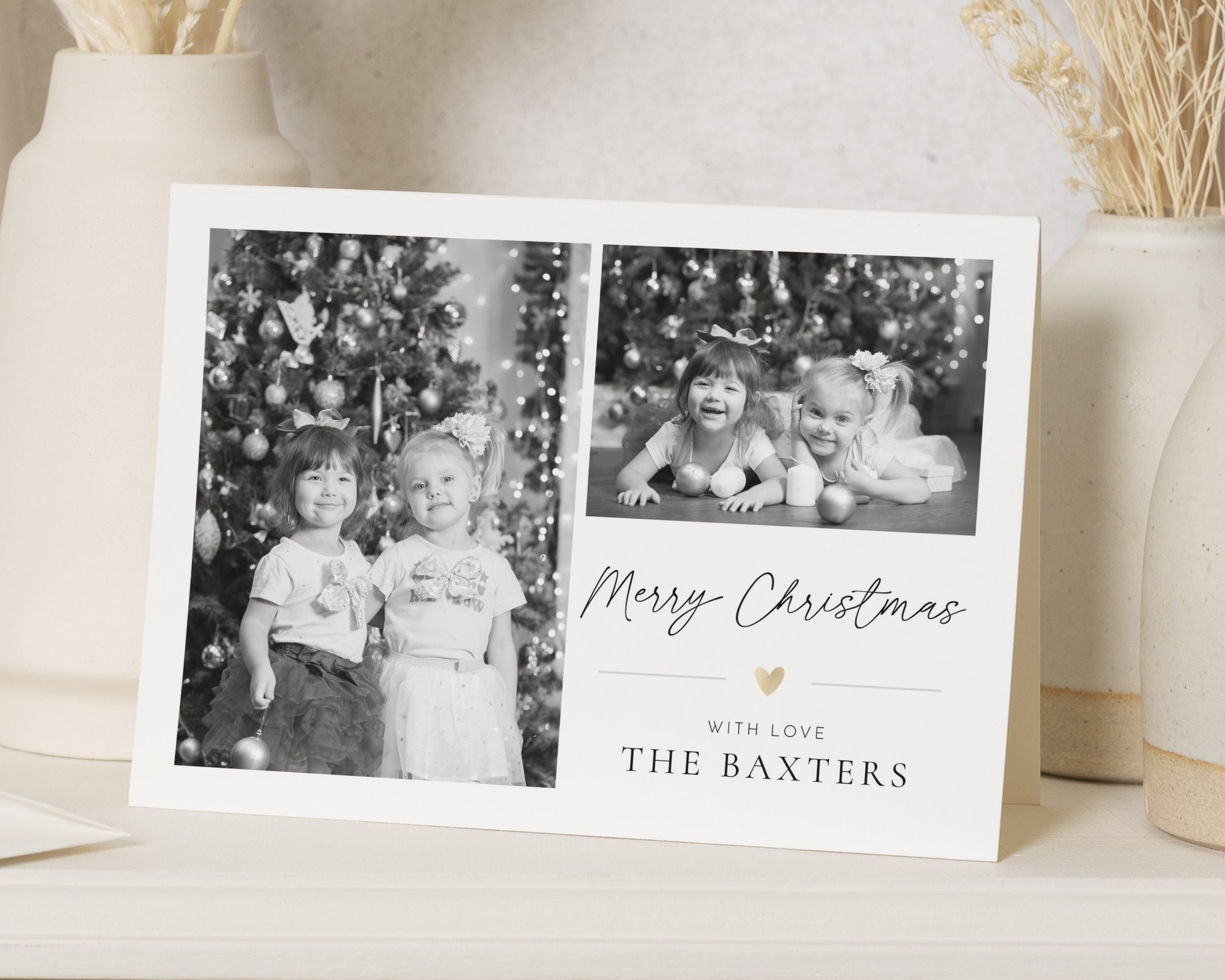 Personalised Photo Christmas Card, Pack of Christmas Cards, Family Christmas Card, Pack of 10, 20, 50 or 100, Folded Card