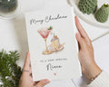 Christmas Card for Niece, Niece Christmas Card, Merry Christmas Card, Xmas Card for Her, Cute Christmas Card for Niece, Cocktail Xmas Card
