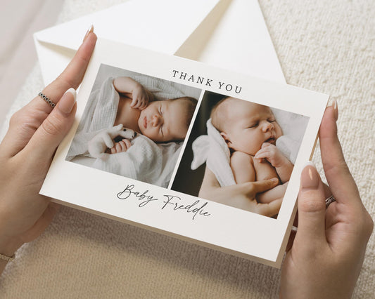 Personalised Thank You Cards New Baby, Simple New Baby Thank You Cards, Baby Photo Thank You Cards, Postcard Thankyou Cards, Thank You Notes