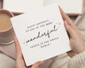 Birthday Card for Friend, Wonderful Birthday Card, Birthday Card for Her, Cute Birthday Card, Personalised Birthday Card, Simple Card