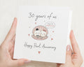 Pearl Anniversary Card, 30th Anniversary Card, Wedding Anniversary Card, Anniversary Card for Wife Husband, 30 Years Married Card