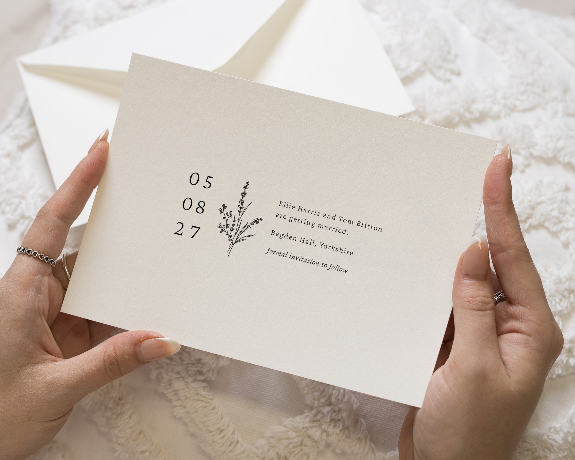 Personalised Save the Date Card, Minimal Save the Date, Wedding Save the Date, Custom Save the Date Card, Simple Save the Date Cards