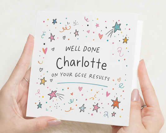 GCSE Results Card, Personalised Exam Results Card, Well Done Card, Congratulations Card for Student, Exam Card for Daughter, Teen Card