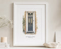 Personalised House Portrait Print, Custom Front Door Illustration, New Home Gift, House Warming Gift, Address Wall Art
