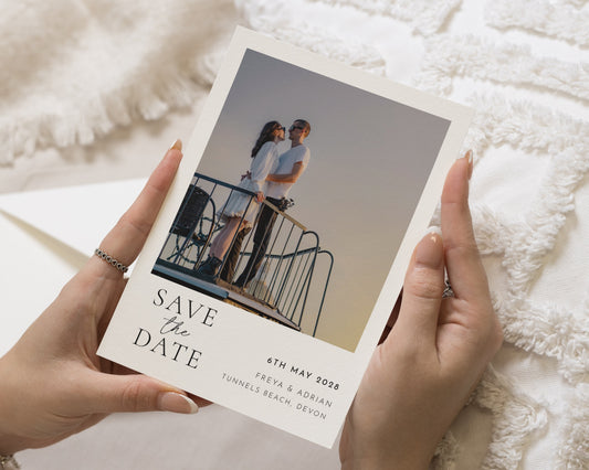 Personalised Save the Date Card, Wedding Save the Date, Photo Save the Date Cards, Simple Save the Date Card, Minimal Save the Dates