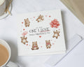 Valentines Day Card for Partner, Cute Bear Valentines Card, One I Love Card, Romantic Valentines Card for Him or Her, Bear Card