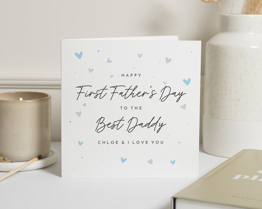 First Fathers Day Card, Fathers Day Card for Daddy, Personalised Fathers Day Card, Best Daddy Fathers Day Card, Card from Baby