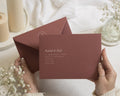 Terracotta Rose Envelopes with White Ink Address Printing, C6, 5x7 or C5 Wedding Invitation Envelopes (Terrarose)