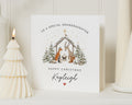 Christmas Card for Granddaughter, Personalised Granddaughter Christmas Card, Happy Christmas Card, Woodland Xmas Card for Her