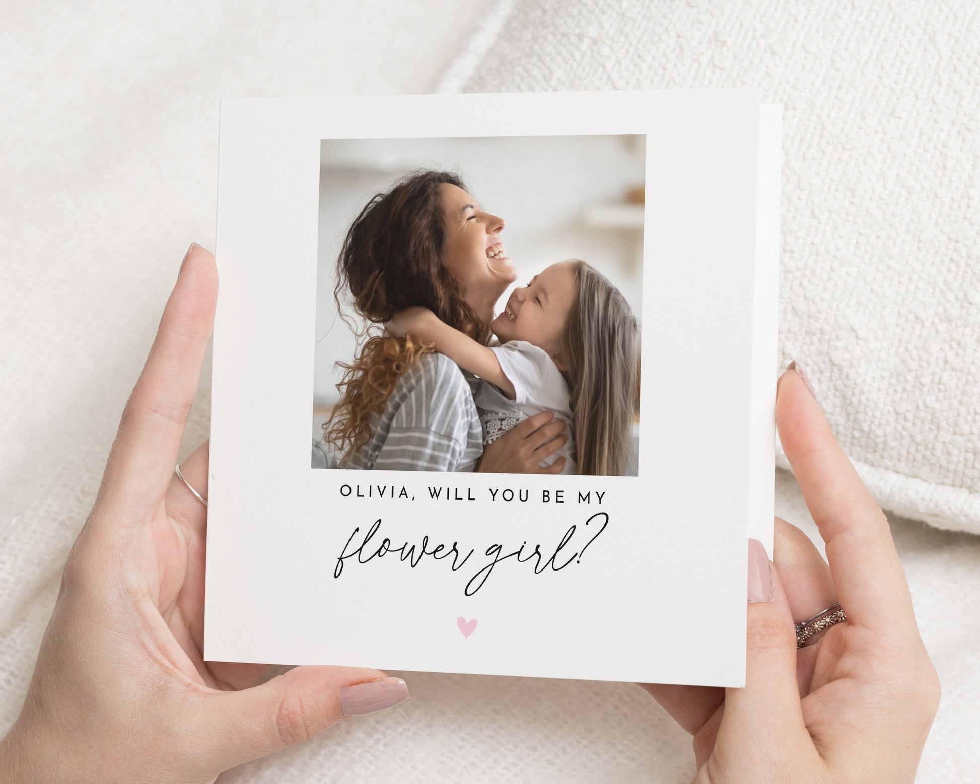 Flower Girl Proposal Card, Will You Be My Flower Girl Card, Personalised Flower Girl Card, Photo Wedding Card for Flower Girl, Wedding Card