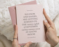 Blush Pink Wedding Invitations with Rose Pink Envelopes, Minimalist Typography Wedding Invites, Elegant Personalised Invitation Suite