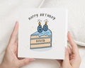 Personalised 60th Birthday Card, Custom Name Age Card, Card for Dad Mum Friend, Funny Birthday Cake Card