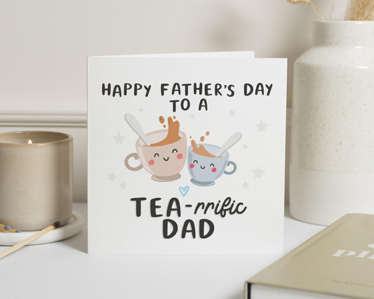 Fathers Day Card, Fathers Day Card for Dad, Tea Themed Card for Him, Cute Fathers Day Card, Funny Dad Card