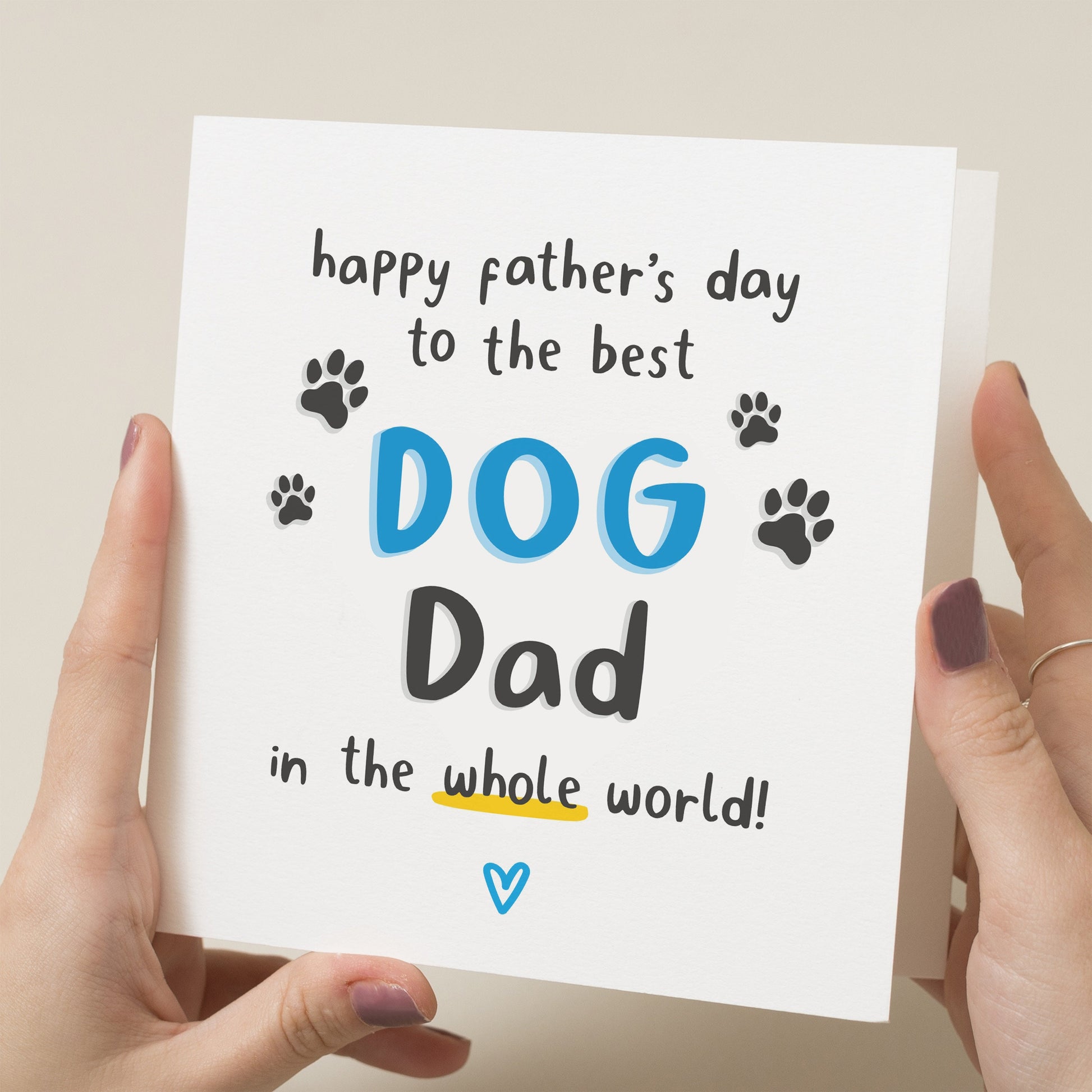 Fathers Day Card From The Dog, Dog Dad Card For Him, To The Best Dog Dad, Happy Fathers Day, Dog Parent Card, Dog Dad Card, Gift From Dog