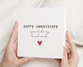 Anniversary Card, Anniversary Card for Husband, Wife, Partner, Cute Anniversary Card, Romantic Card, You Make My Heart Smile Card