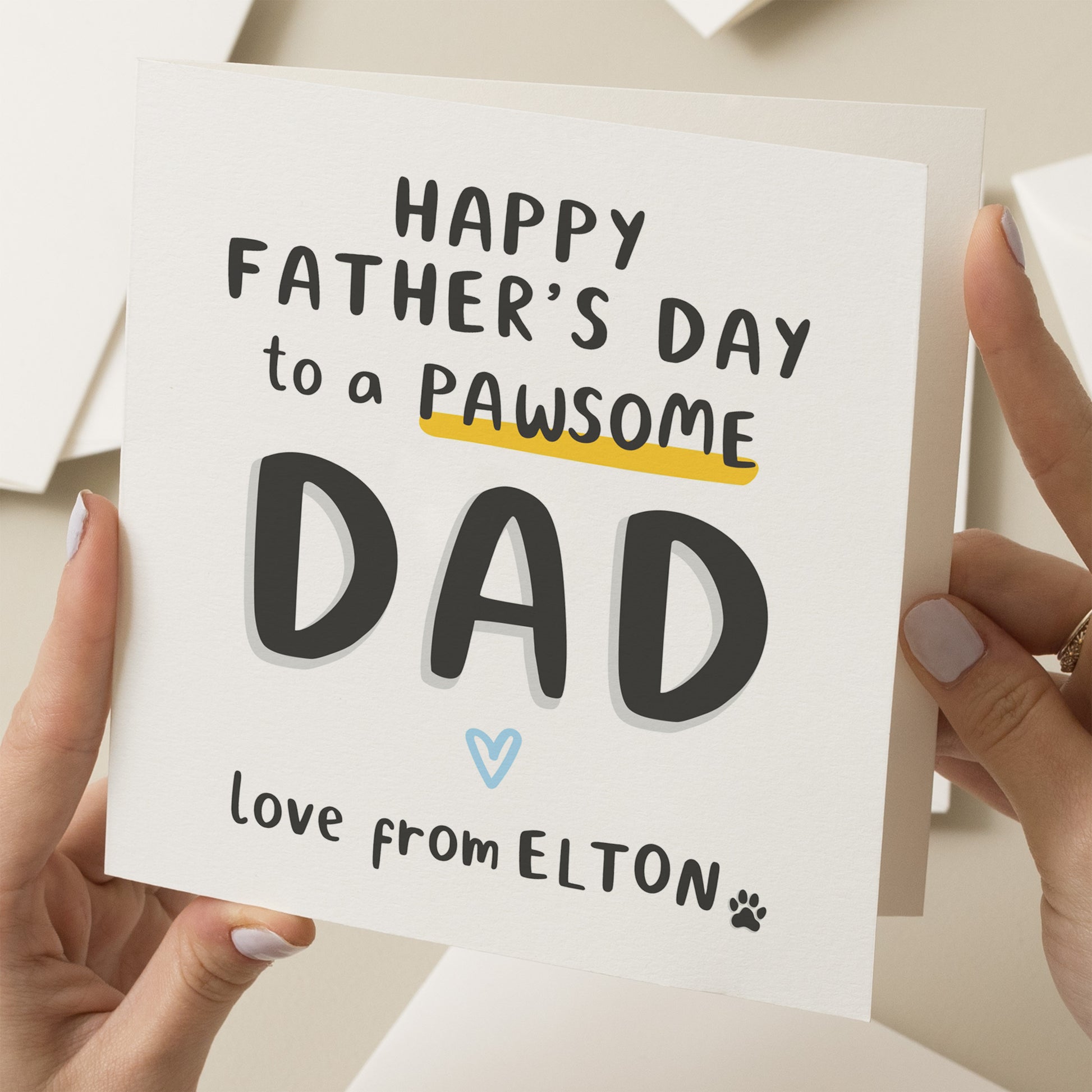 Personalised Dog Dad Card For Him, Fathers Day Card From The Dog, Best Dog Dad, Happy Fathers Day, Dog Parent, Dog Dad Card, Gift From Dog