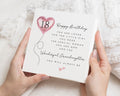 18th Birthday Card for Granddaughter, Granddaughter 18th Birthday Card, Birthday Card for Her, 18 Birthday Card, Pink Balloon Card