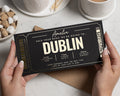 Personalised Holiday Reveal Ticket, Pack Your Bags Gift Voucher, Dublin Trip Boarding Pass, Custom Travel Gift For Her