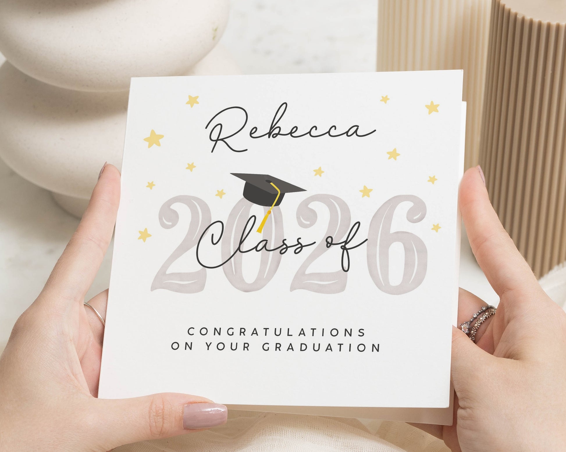 Graduation Card Personalised, Class of 2026 Graduation Card, Graduation Card for Her, Custom Graduate Card, Congratulations Card